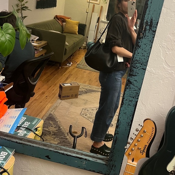 Mansur Gavriel Lillium Drawstring Black Bucket shoulder Bag - Picture 7 of 8